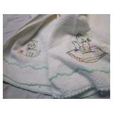 Chenille Bedspread, Baby Blanket, Vintage