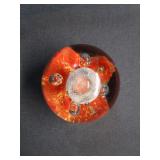 Orange with Gold Paperweight