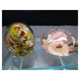Yellow/Orange & Pink/White Paperweights