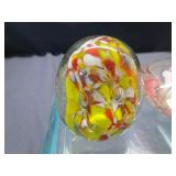 Yellow/Orange & Pink/White Paperweights