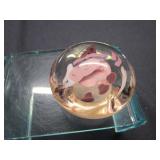 Yellow/Orange & Pink/White Paperweights