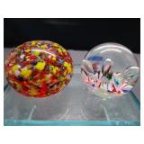 Yellow/Blue & Gibson Paperweights