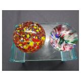 Yellow/Blue & Gibson Paperweights