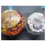 Yellow/Blue & Gibson Paperweights