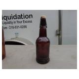 Vintage Amber Bottle Collection - Set of 3