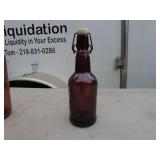 Vintage Amber Bottle Collection - Set of 3
