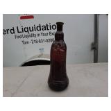 Vintage Amber Glass Bottles - Lot of 2