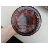 Set of Vintage Amber Glass Bottles