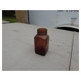Set of Vintage Amber Glass Bottles