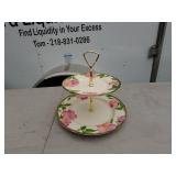 Franciscan Dessert tray rose pattern