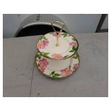 Franciscan Dessert tray rose pattern