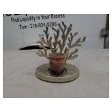 Decorative Coral-Themed Candle Holder with Candle