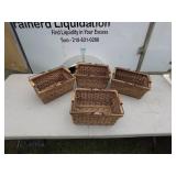 Set of 5 Woven Storage Baskets