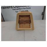 Handcrafted Wooden and Woven Basket Planter