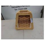 Handcrafted Wooden and Woven Basket Planter