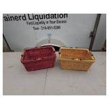 Set of Two Handcrafted Woven Baskets