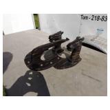 Vintage Wooden Horse Head Hitching Post Brackets