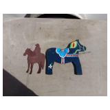 Lot of Wooden Painted Horse and Cowboy Silhouette Decorations