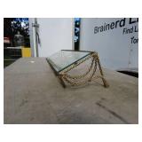 Vintage Rope and Glass Display Stand
