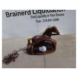 Vintage Horse-Shaped Ceramic Lamp