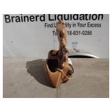 Vintage Ceramic Double Horse Head Lamp
