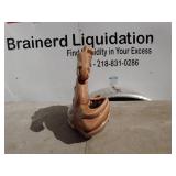 Vintage Ceramic Double Horse Head Lamp