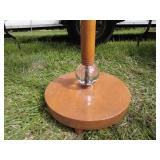 Wooden Side Table with Glass Accents
