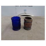 Pair of Vintage Face-Shaped Glass Cups