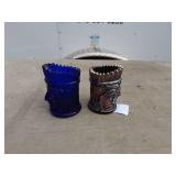 Pair of Vintage Face-Shaped Glass Cups