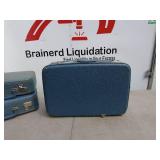Set of 3 Vintage Blue Suitcases