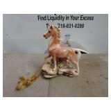Porcelain Horse Lamp
