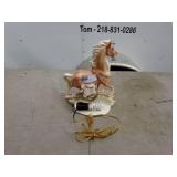 Porcelain Horse Lamp
