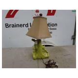 Vintage Green Ceramic Deer Lamp with Shade