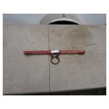 Vintage Red Metal Chain Spreader Bar with Ring