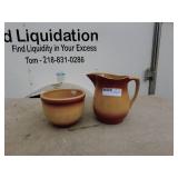 Vintage Stoneware Pitcher and Bowl Set