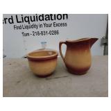 Vintage Stoneware Pitcher and Bowl Set