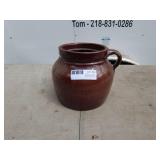Vintage Brown Ceramic Jug with Handle