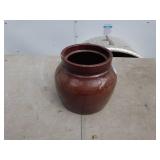 Vintage Brown Ceramic Jug with Handle