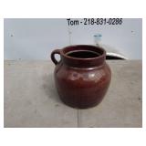 Vintage Brown Ceramic Jug with Handle