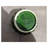 Vintage Floraline USA Green Ceramic Planter Bowl