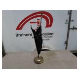 Vintage Brass Standing Ashtray with Umbrella