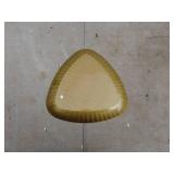 Triangular Decorative Plate with Butterfly Design