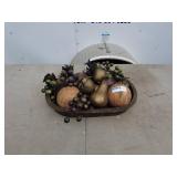 Decorative Fruit Arrangement in Woven Basket