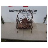 Decorative Iron Basket with Assorted Antique Gears