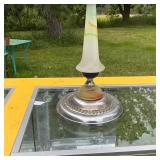 Vintage Metal and Glass Ashtray Stand