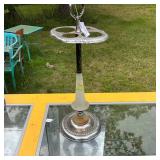 Vintage Metal and Glass Ashtray Stand