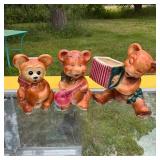 Royal Copley Teddy Bear Planters Set
