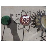 Set of 4 Decorative Metal Garden Stakes