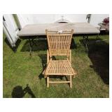 Vintage Bamboo Folding Chair