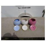Set of 3 Vintage Watt Pottery Oven Ware Bowls with Lids